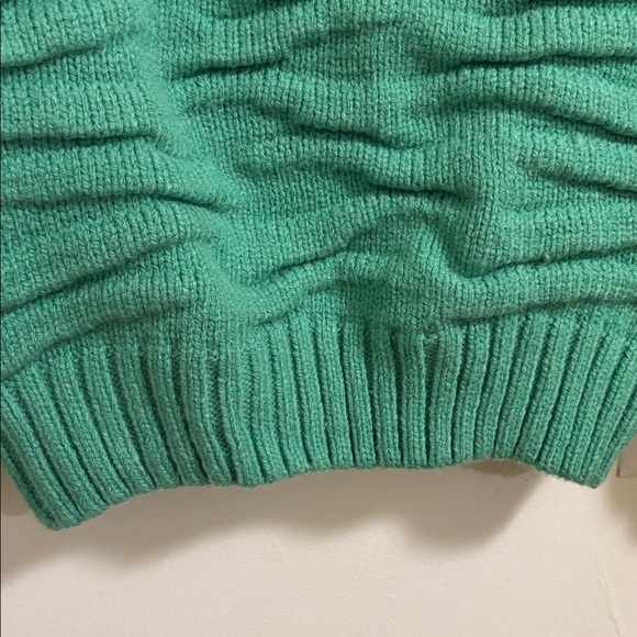 Zara Mint Green Girls Quilted Chunky Knit Swaeter Size 9-10 Years - Picture 6 of 6